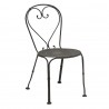 Woodard Et Cetera Parisienne Side Chair In Pattern Metal Seat - Angled