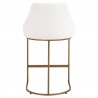 Essentials For Living Parissa LiveSmart Peyton-Pearl, Brushed Gold Counter Stool - Set of 2 - Back Angle