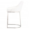 Essentials For Living Parissa Counter Stool - Brushed Stainless Steel - Side
