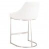Essentials For Living Parissa Counter Stool - Brushed Stainless Steel - Back Angled