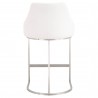 Essentials For Living Parissa Counter Stool - Brushed Stainless Steel - Back View