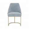Essentials For Living Parissa Dining Chair in Coastal Velvet - Set of Two - Front Angle