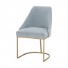 Essentials For Living Parissa Dining Chair in Coastal Velvet - Set of Two - Front Side Angle