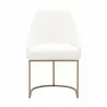 Parissa Dining Chair - LiveSmart Peyton Pearl and Gold - Front - Parissa Dining Chair - LiveSmart Peyton Pearl and Gold - Front