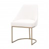 Parissa Dining Chair - LiveSmart Peyton Pearl and Gold - Angled