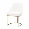 Parissa Dining Chair - LiveSmart Peyton Pearl and Gold - Angled - Parissa Dining Chair - LiveSmart Peyton Pearl and Gold - Angled