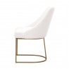 Parissa Dining Chair - LiveSmart Peyton Pearl and Gold - Side