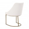 Parissa Dining Chair - LiveSmart Peyton Pearl and Gold - Back Angled
