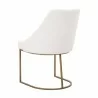 Parissa Dining Chair - LiveSmart Peyton Pearl and Gold - Back Angled - Parissa Dining Chair - LiveSmart Peyton Pearl and Gold - Back Angled