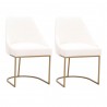 Parissa Dining Chair - LiveSmart Peyton Pearl and Gold - Set of 2