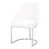 Parissa Dining Chair - LiveSmart Peyton Pearl and Stainless Steel - Angled