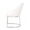 Parissa Dining Chair - LiveSmart Peyton Pearl and Stainless Steel - Side