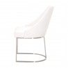 Parissa Dining Chair - LiveSmart Peyton Pearl and Stainless Steel - Side