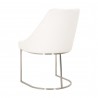 Parissa Dining Chair - LiveSmart Peyton Pearl and Stainless Steel - Back Angled
