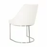 Parissa Dining Chair - LiveSmart Peyton Pearl and Stainless Steel - Back Angled - Parissa Dining Chair - LiveSmart Peyton Pearl and Stainless Steel - Back Angled