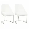 Parissa Dining Chair - LiveSmart Peyton Pearl and Stainless Steel - Set of 2 - Parissa Dining Chair - LiveSmart Peyton Pearl and Stainless Steel - Set of 2