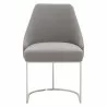 Parissa Dining Chair - LiveSmart Peyton Slate and Stainless Steel - Front - Parissa Dining Chair - LiveSmart Peyton Slate and Stainless Steel - Front