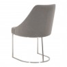 Parissa Dining Chair - LiveSmart Peyton Slate and Stainless Steel - Back Angled