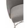 Parissa Dining Chair - LiveSmart Peyton Slate and Stainless Steel - Seat Close-up