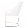 Parissa Dining Chair - Pure White Leather - Side