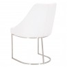 Parissa Dining Chair - Pure White Leather - Back Angled