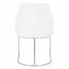 Parissa Dining Chair - Pure White Leather - Back - Parissa Dining Chair - Pure White Leather - Back
