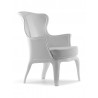 Molded Polycarbonate Mold Side Chair - PASHA – WHITE - White BG  - Side