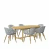 International Home Miami Amazonia 7-Piece Oval Extendable Patio Dining Set - White BG - International Home Miami Amazonia 7-Piece Oval Extendable Patio Dining Set - White BG