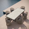 Helena Dekton Top For Pavia 96" Dining Table - Top Angled View
