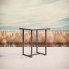 Azzurro Living Pavia Bar Table 35" With Matte Charcoal Aluminum Frame And Helena Dekton Top