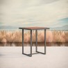 Azzurro Living Pavia Bar Table 35" With Matte Charcoal Aluminum Frame And Umber Dekton Top For Pavia Bar & Counter Table