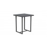 Azzurro Living Pavia Bar Table 35" With Matte Charcoal Aluminum Frame And Top - Side Angled