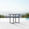 Azzurro Living Pavia Counter Table 35" With Matte Charcoal Aluminum Frame and Top - Lifestyle