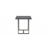 Azzurro Living Pavia Counter Table 35" With Matte Charcoal Aluminum Frame and Top - Side