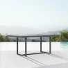 Azzurro Living Pavia Rectangular Dining Table 71" With Matte Charcoal Aluminum Frame And Charcoal Aluminum Top - Lifestyle - Azzurro Living Pavia Rectangular Dining Table 71" With Matte Charcoal Aluminum Frame And Charcoal Aluminum Top - Lifestyle