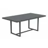 Azzurro Living Pavia Rectangular Dining Table 71" With Matte Charcoal Aluminum Frame And Charcoal Aluminum Top - Angled - Azzurro Living Pavia Rectangular Dining Table 71" With Matte Charcoal Aluminum Frame And Charcoal Aluminum Top - Angled