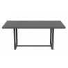 Azzurro Living Pavia Rectangular Dining Table 71" With Matte Charcoal Aluminum Frame And Charcoal Aluminum Top - Front - Azzurro Living Pavia Rectangular Dining Table 71" With Matte Charcoal Aluminum Frame And Charcoal Aluminum Top - Front