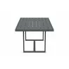 Azzurro Living Pavia Rectangular Dining Table 71" With Matte Charcoal Aluminum Frame And Charcoal Aluminum Top - Side - Azzurro Living Pavia Rectangular Dining Table 71" With Matte Charcoal Aluminum Frame And Charcoal Aluminum Top - Side