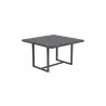 Azzurro Living Pavia Square Dining Table 48" With Matte Charcoal Aluminum Frame Matte Charcoal Aluminum - Side Angled - Azzurro Living Pavia Square Dining Table 48" With Matte Charcoal Aluminum Frame Matte Charcoal Aluminum - Side Angled