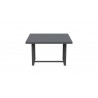 Azzurro Living Pavia Square Dining Table 48" With Matte Charcoal Aluminum Frame Matte Charcoal Aluminum - Front