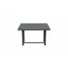 Azzurro Living Pavia Square Dining Table 48" With Matte Charcoal Aluminum Frame Matte Charcoal Aluminum - Front - Azzurro Living Pavia Square Dining Table 48" With Matte Charcoal Aluminum Frame Matte Charcoal Aluminum - Front