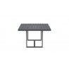 Azzurro Living Pavia Square Dining Table 48" With Matte Charcoal Aluminum Frame Matte Charcoal Aluminum - Side