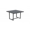 Azzurro Living Pavia Square Dining Table 48" With Matte Charcoal Aluminum Frame Matte Charcoal Aluminum - Top Angled