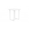 Azzurro Living Pavia Bar Table 35" With Matte White Aluminum Frame And Top - Side Angled
