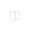Azzurro Living Pavia Counter Table 35" With Matte White Aluminum Frame and Top - Angled