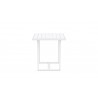 Azzurro Living Pavia Counter Table 35" With Matte White Aluminum Frame and Top - Side