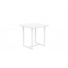 Azzurro Living Pavia Counter Table 35" With Matte White Aluminum Frame and Top - Side Angled