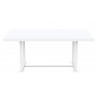Azzurro Living Pavia Rectangular Dining Table 71" With Matte White Aluminum Frame And White Aluminum Top - Front