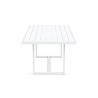 Azzurro Living Pavia Rectangular Dining Table 71" With Matte White Aluminum Frame And White Aluminum Top - Side