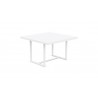 Azzurro Living Pavia Square Dining Table 48" With Matte White Aluminum Frame Matte White Aluminum - Angled